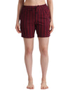 HiFlyers Women Regular Fit Cotton Printed Short -Maroon