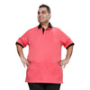 Men Plus Size Double Collar Pink T-Shirts