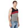T.T. Men Designer Gym VestPack Of 3 Black-Red-Grey-Red-Navy-Grey