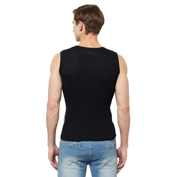 T.T. Men Designer Gym VestPack Of 3 Black-Red-Grey-Red-Navy-Grey