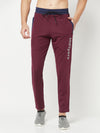 HiFlyers Mens Wine Regular Fit Cut & Sew Sports Trackpant( 4 Way Strachable)