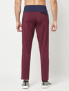 HiFlyers Mens Wine Regular Fit Cut & Sew Sports Trackpant( 4 Way Strachable)