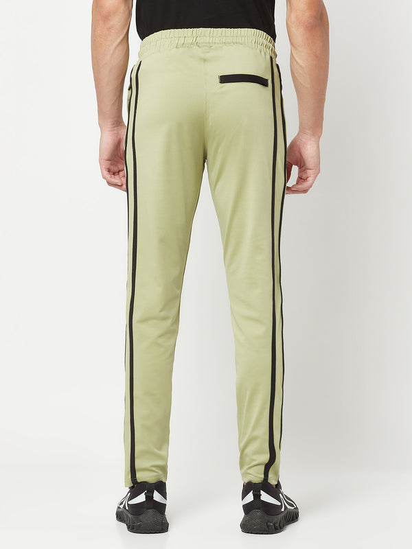 HiFlyers Mens Green Regular Fit Cut & Sew Sports Trackpant( 4 Way Strachable)