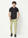 HiFlyers Mens Green Regular Fit Cut & Sew Sports Trackpant( 4 Way Strachable)