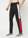 HiFlyers Mens Black Regular Fit Cut & Sew Sports Trackpant( 4 Way Strachable)