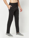 HiFlyers Mens Black Regular Fit Cut & Sew Sports Trackpant( 4 Way Strachable)