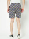 T.T. Mens Cotton Blend Regular FitPrinted Bermuda Shorts With Zipper Pack Of 2Blue-Grey