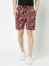 T.T. Men Cool Printed Bermuda Shorts With Zipper Pack Of 2Green-Maroon