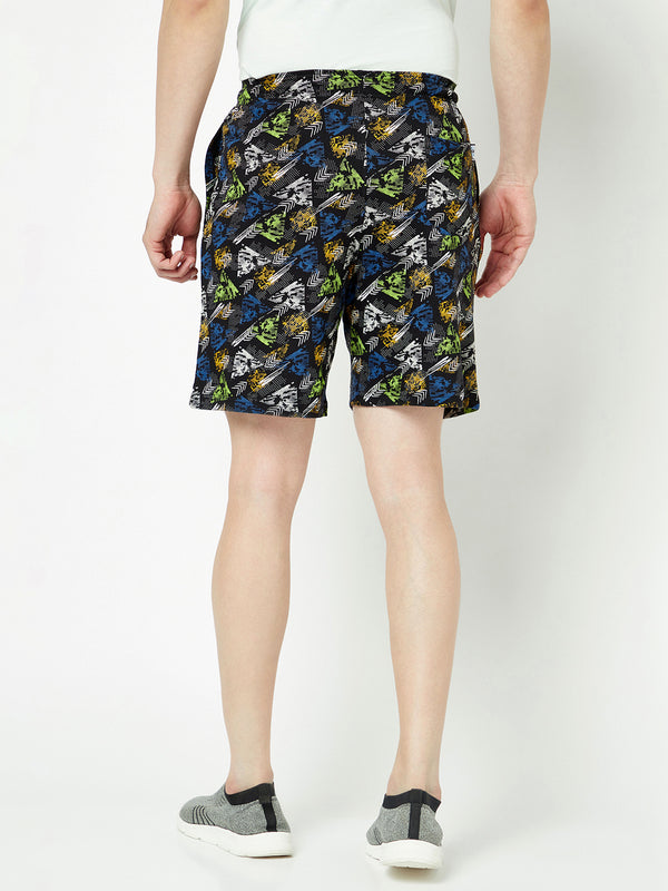 T.T. Men Cool Printed Bermuda Shorts With Zipper Pack Of 2Green-Maroon