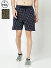 T.T. Men Cool Printed Bermuda Shorts With Zipper Pack Of 2Brown-Navy