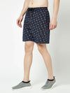 T.T. Men Cool Printed Bermuda Shorts With Zipper Pack Of 2Black-Navy