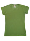T.T. Women Solid Regular Fit Poly Round Neck Tshirts -Olive