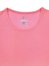 T.T. Women Solid Regular Fit Poly Round Neck Tshirts -Coral
