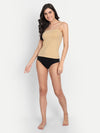 T.T. Women Desire Beige Solid Tailored-Fit Spaghetti Top