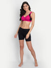 T.T. Women Fuschia Cut N Sew Solid Sports Bra