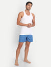 HiFlyersSteel Blue Printed Pure Cotton Boxer Shorts