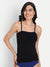 T.T. Women Desire Black Solid Tailored-Fit Spaghetti Top