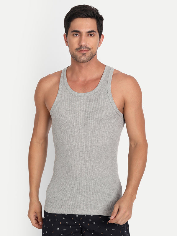 T.T. Men Derby Grey Vest (Pack Of 3)