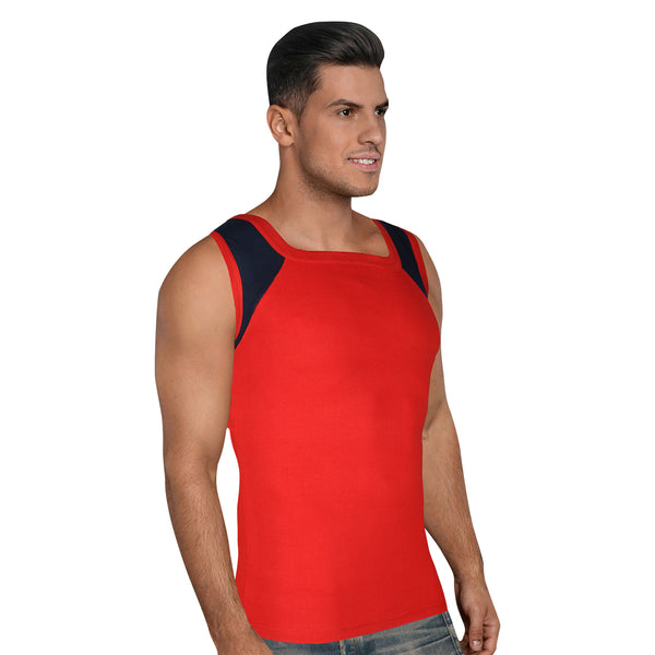 T.T. Men Addy RedDesigner Gym Vest