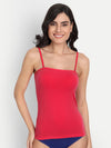 T.T. Women Desire Red Solid Tailored-Fit Spaghetti Top