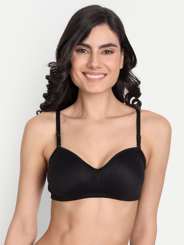 T.T. Women Desire Black Bra With Extra Strips