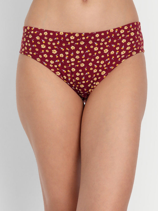 T.T. Women Desire Pack Of 3 Assorted Pure Cotton Printed Panty