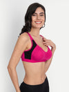T.T. Women Fuschia Cut N Sew Solid Sports Bra