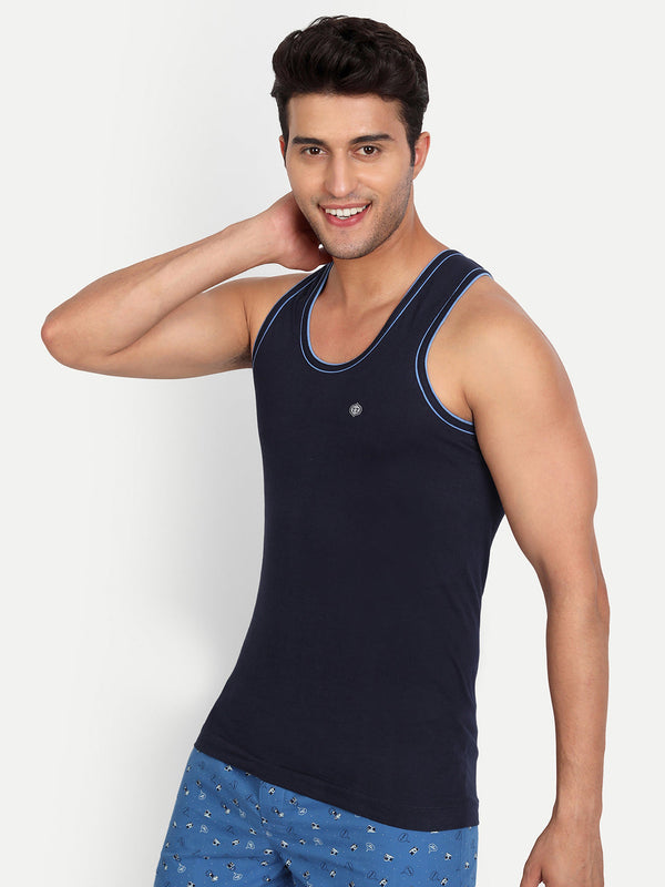 T.T. Men Captain Pack Of 3 Solid Dyed Vest Assorted