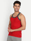 T.T. Men Solid Pack Of 5 Gym Vest Assorted