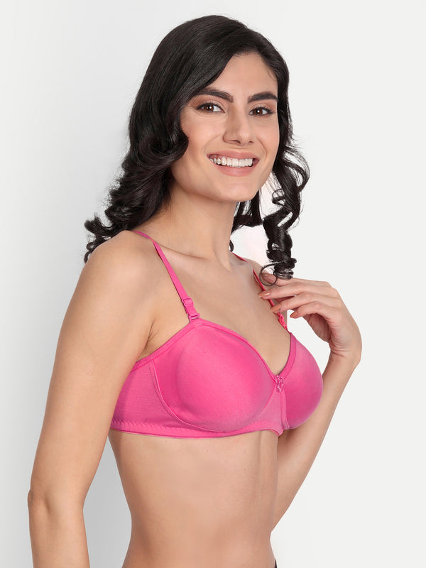 T.T. Women Desire Rose Pink Bra With Extra Strips