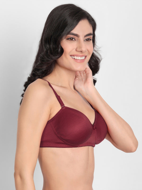 T.T. Women Desire Maroon Bra With Extra Strips