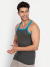 T.T. Men Addy Charcoal Grey Gym Vest