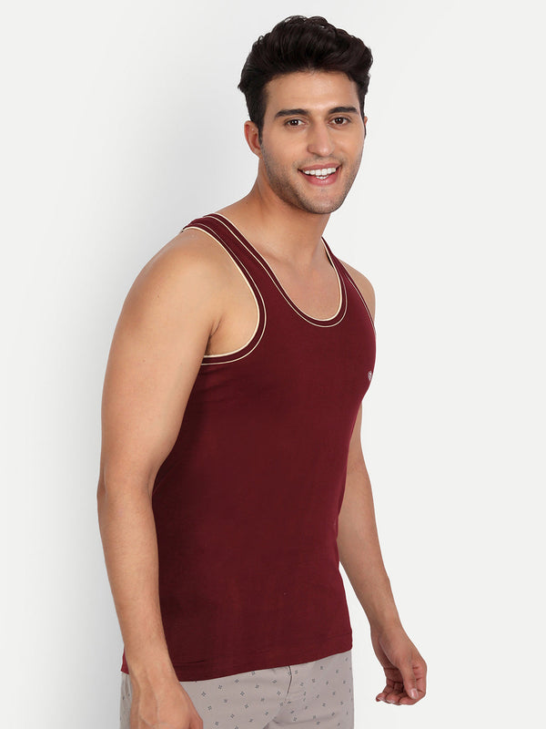 T.T. Men Captain Pack Of 3 Solid Dyed Vest Assorted