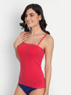 T.T. Women Desire Red Solid Tailored-Fit Spaghetti Top