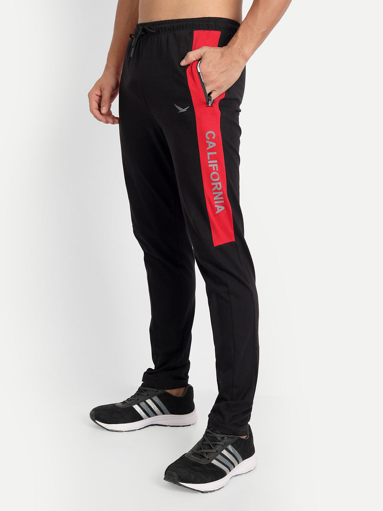 Buy Men's Black-Red Track Pants Online At Best Price: TT Bazaar