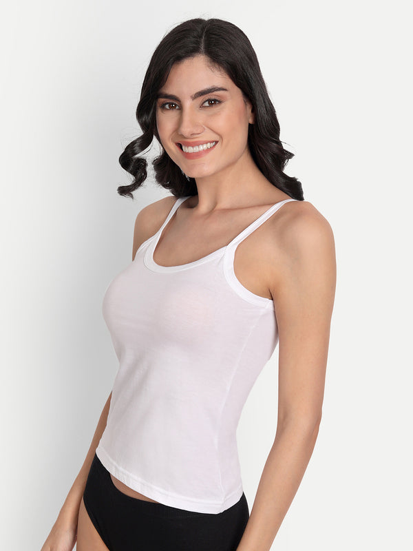 T.T. Women Pearl Pack Of 5 White Solid Slips