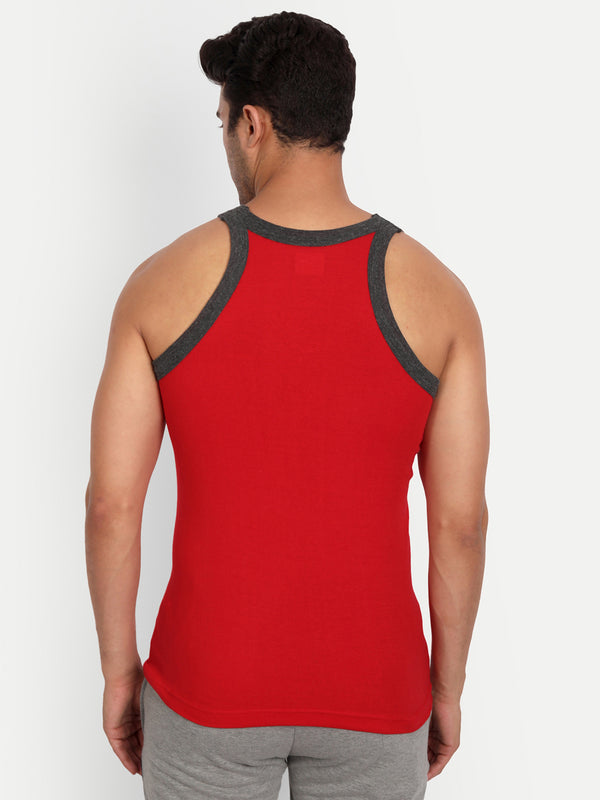 T.T. Men Solid Pack Of 5 Gym Vest Assorted
