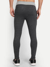 HiFlyers Men Slimfit Self Design Trackpant Anthra Melange