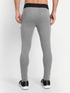 HiFlyers Men Slimfit Self Design Trackpant Grey Melange