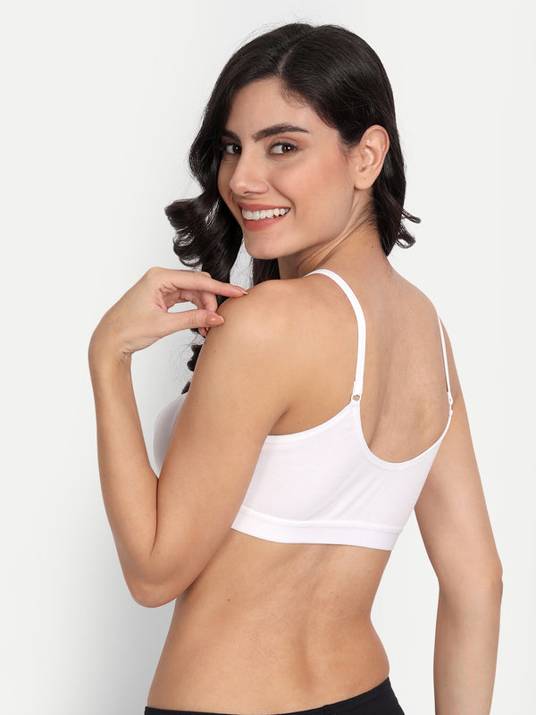 T.T. WomenMoulded Solid White Sports Bra