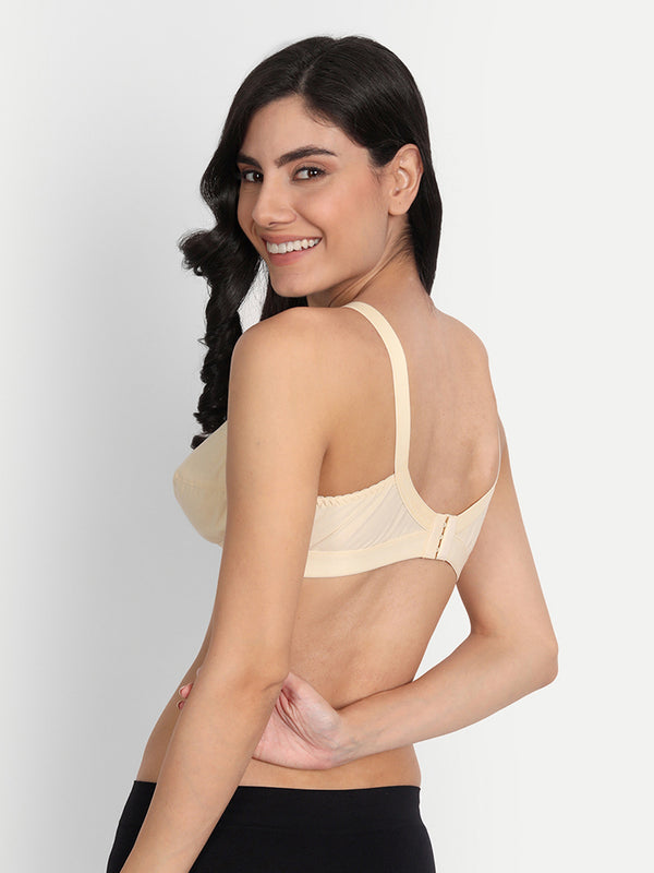 T.T. Women Desire Beige Cross Belt Everday Bra