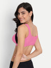 T.T. Women Pink Cut N Sew Solid Sports Bra