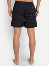 HiFlyers Black Printed Cotton Premium Boxer Shorts
