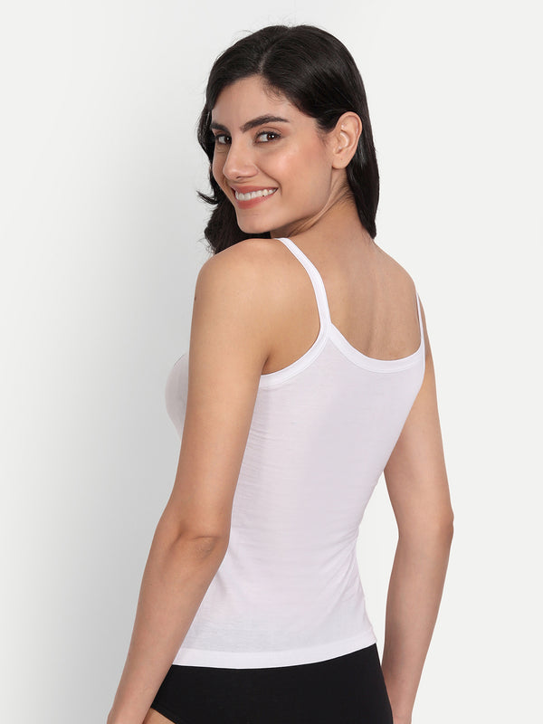 T.T. Women Pearl Pack Of 5 White Solid Slips