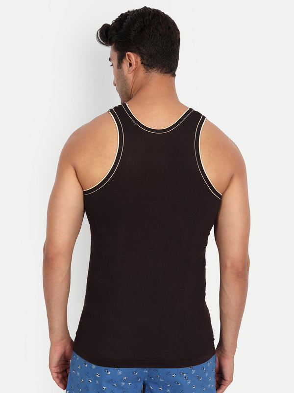 T.T. Men Captain Pack Of 3 Solid Dyed Vest Assorted