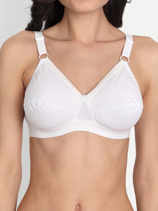 T.T. Women Desire Black & White Cross Belt Everday Pack Of 2 Bra