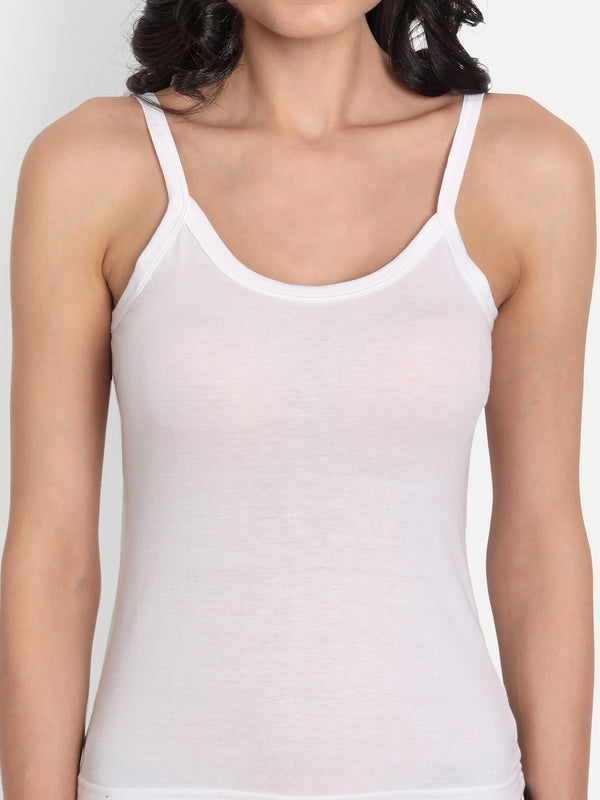 T.T. Women Pearl Pack Of 5 White Solid Slips