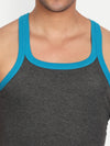 T.T. Men Addy Charcoal Grey Gym Vest
