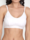 T.T. Women White Double Cup Solid Sports Bra
