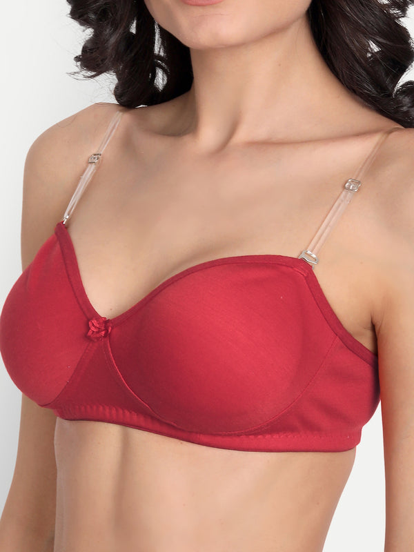 T.T. Women Desire Red Bra With Extra Strips